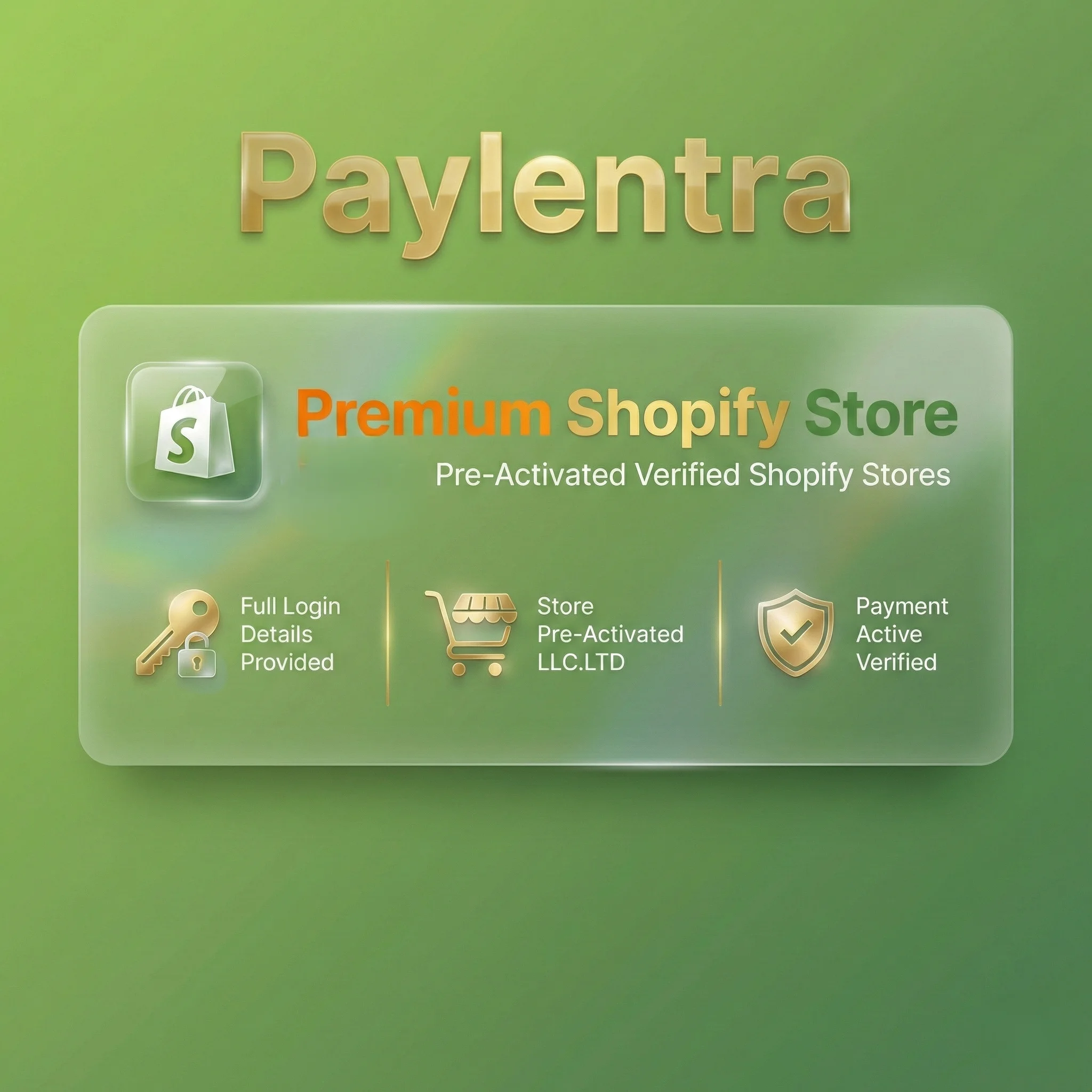 Get verified shopify Accounts